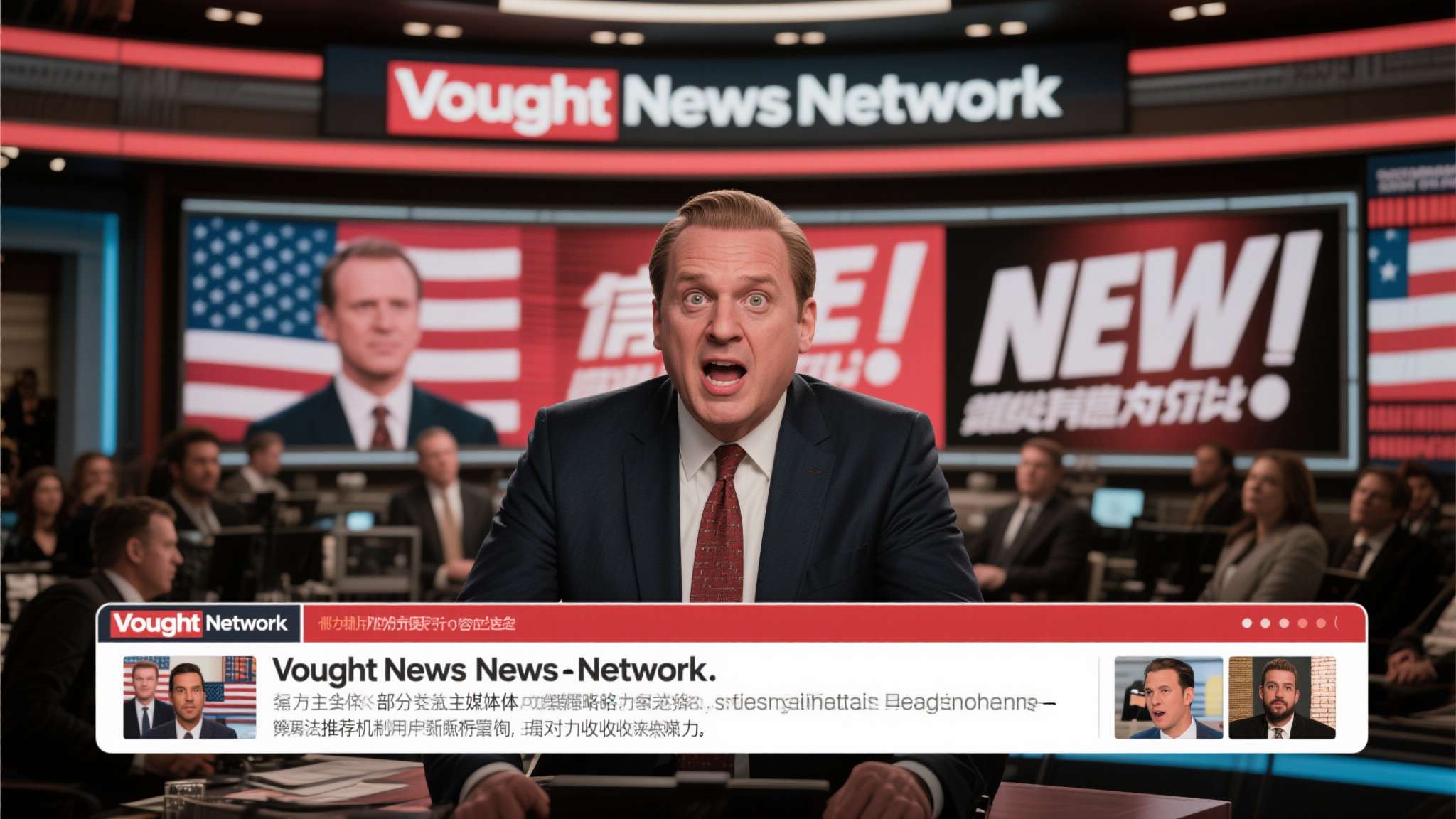 第三季中，Vought旗下的新闻频道"Vought News Network"以