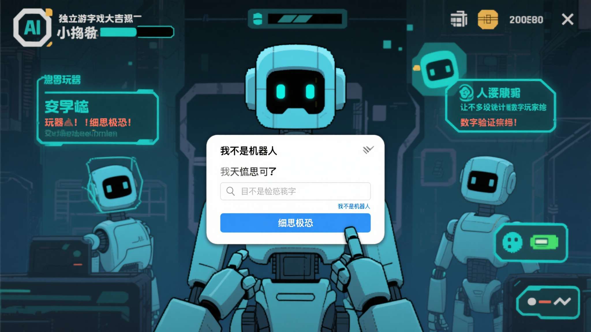 你有没有想过，每天烦透了的"我不是机器人"验证框，有一天会变成游戏的核心玩法？一